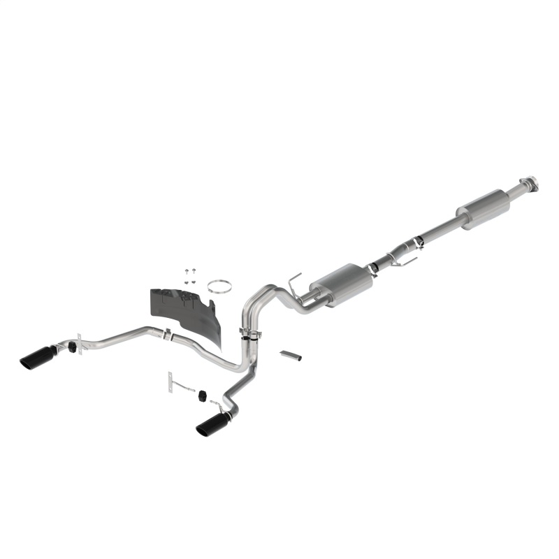 Ford F-150 Performance Exhaust - Rear - Ford Racing - Cat-Back, Dual Side Exit - Black - `21-`25